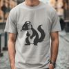 Skunky Beats SVG Design A black and white skunk with headphones, symbolizing its unique personality.