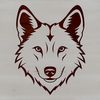 Free Wolf Clipart A detailed digital illustration of a wolf's head, suitable for vector design and cutting machine projects.