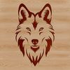 Free Clip Art Wolf Silhouette Illustrated head of a wild animal, a wolf, in vector format.