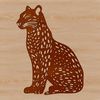 American Big Cat Vector Art A large wild cat species native to the Americas, depicted in a sitting position.