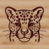 Free Ocelot Clip Art Design An isolated vector graphic design of a big cat, specifically a wild ocelot, suitable for various creative projects.