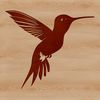 An illustration of a hummingbird soaring through the air, highlighting its delicate features and agile wingspan.