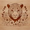Wild Spots Illustration SVG illustration of a jaguar, a big cat with distinctive spots.