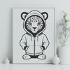 Beautiful Big Cat Design in SVG Format Illustrated Jaguar illustration in vector format.