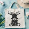 Wildlife Icon Vector Art A vector graphic representation of a moose in a stylized design format suitable for cutting machines or digital art software.