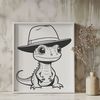 Simple Reptile Illustration A vector illustration of a reptile lizard with a simple design, suitable for digital use.