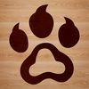 SVG design featuring intricate patterns of pet paws with smooth lines and detailed texture.