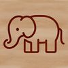 Realistic Elephant Graphics An SVG graphic featuring a realistic and scalable image of an elephant.