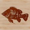 Crappie Fish Illustration with Shiny Scales Illustrated crappie fish with detailed scales and fins.