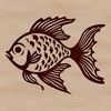 Crappie SVG Vector Art A detailed illustration of a Crappie fish, a freshwater species found in North America.