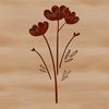 A colorful illustration of a wild flower in a garden setting, created as vector art.