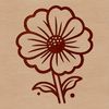Simple Wildflower Illustration Illustration of a single wild flower in a simple style, suitable for various digital applications.