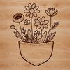 Wildflower Pocket Design Vector SVG A vector graphic design featuring a wildflower-inspired pocket motif.