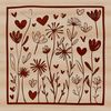 Wildflower Clip Art Vector A single wild flower with a delicate stem and petals, designed in vector format.