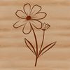 Single Bloom SVG Graphic A colorful illustration of a single wild flower in full bloom, suitable for digital use.