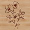 Whimsical Wild Bloom Illustration A colorful illustration of a realistic wild flower in bloom.