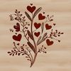 Free SVG Floral Design with Love Hearts A colorful illustration of a wild flower with love hearts incorporated into the design, perfect for nature-inspired projects.