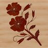 Colorful Wildflower SVG Design A colorful illustration of a single wild flower in full bloom against a green stem.