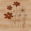 Single Blossom Illustration A colorful illustration of a single wild flower in bloom, set against a subtle background.