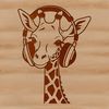 Free Giraffe Vector Graphic Download A digital illustration of a giraffe standing upright, suitable for vector-based designs.