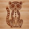 Wild Lemur Illustration A detailed illustration of a lemur, a small wild animal native to Madagascar, designed as vector art for various uses.