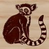 Leaping Lemur Vector Graphic Image A high-quality digital illustration of a wild animal, specifically a lemur, designed as vector art.