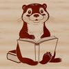 A realistic illustration of a wild otter in a natural environment.