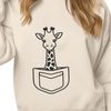 Tall Spotted Friend Clip Art An illustration of a giraffe, a tall animal with long neck and spots, suitable for use in graphic design projects.