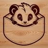 Free Skunk Vector Art A detailed illustration of a skunk, a wild animal native to North America.