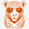 Big Cat Cool A stylized illustration of a big cat wearing sunglasses, suitable for various graphic design applications.