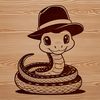 Snakes in Motion Vector Art A vector illustration of a snake in various poses and scales.