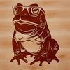 Playful Toad Character in Glasses A cartoon toad character wearing glasses in a playful illustration style.
