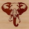 Stunning Elephant Portrait Vector Graphic SVG illustration of an elephant's head, suitable for vector design projects.