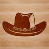 Vintage Cowboy Chapeau Illustration A classic cowboy hat illustrated in vector format.