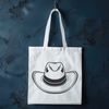 Authentic Cowboy Chapeau Illustration An illustration of a classic cowboy hat with a high beaver felt design and distinctive shape.