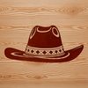 Classic Western Headgear Vector Art A classic cowboy hat design with wide brim and high crown, suitable for vector art projects.