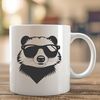 Vector illustration of a badger wearing sunglasses, suitable for digital and print projects.