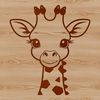 High-Resolution Giraffe Vector Art A high-resolution vector illustration of a giraffe, ideal for printing or using with cutting machines.