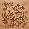 Single wild bloom in high-resolution vector format A high-resolution vector graphic of a single wild flower in bloom, suitable for digital use.
