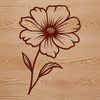 Detailed vector art of a single wildflower with intricate design elements.