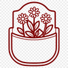 Beautiful Floral Pockets A vector design featuring a floral patterned pocket with stylized wild flowers.