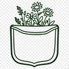 A vector illustration of a flower pocket with intricate designs, suitable for digital crafting and cutting machines.