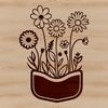 Detailed Wildflower Pocket Template A detailed floral design featuring a pocket with intricate details, suitable for various uses.