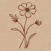 Realistic Flower Vector Graphic Illustrative design of a realistic wild flower with detailed petals and center, suitable for vector art projects.
