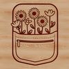 Floral SVG Pattern A vector design of a wild flower-inspired pocket for various craft projects.