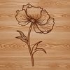 Bloom Beautiful Wildflower Vector Design A detailed illustration of a single wild flower in bloom, suitable for vector design.