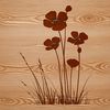 Beautiful Nature-Inspired SVG Graphic A detailed illustration of a wild flower with petals and center, suitable for vector graphics or cutting machine designs.