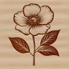 A single wild flower in full bloom, illustrated in vector format.