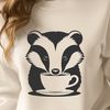 Close-up illustration of a badger, a wild animal native to Europe and North America.