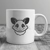 Wild Animal Graphic Art SVG illustration of a possum, a wild animal commonly found in forests and woodlands.